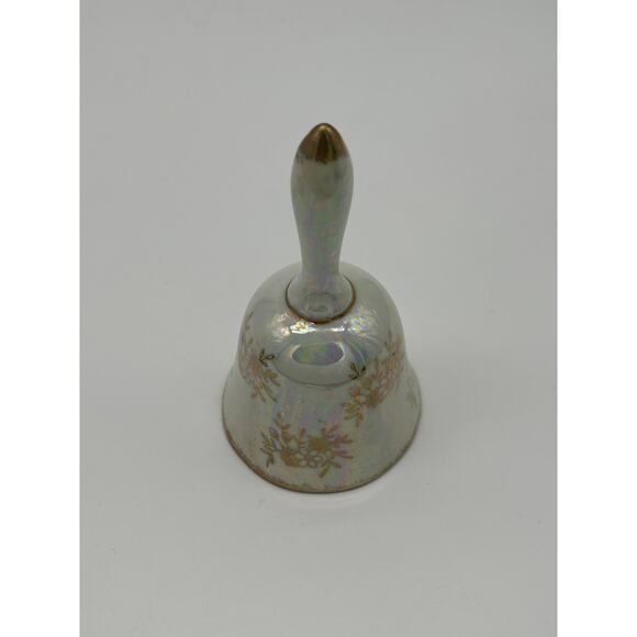 Lot of 2 Vintage Lusterware Fragonard Trinket Dish w/ Lid Bell Courting Couple - Picture 11 of 12